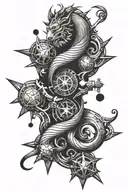 Design me a tattoo. I am a 50-year-old man, my star sign is Gemini. I studied to be a car mechanic. tattoo design idea