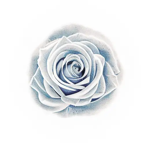 A single rose with a subtle one-line outline of your late grandmother's initials tattoo design idea