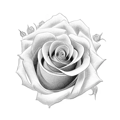 A beautiful blackwork tattoo of a rose with the date 2nd April 1949 incorporated into the stem. tattoo design idea
