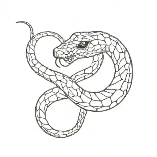 snake evil tattoo design idea