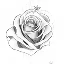 the word flor with a rose on the side tattoo design idea