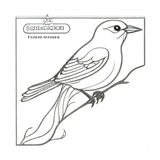 semicolon bird tattoo design idea