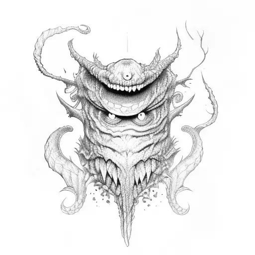 Monster Temporary Tattoo - BlackInk AI