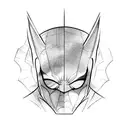 batman looking into a mirror and seeing spiderman tattoo design idea