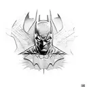 batman looking into a mirror and seeing spiderman tattoo design idea