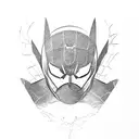 batman looking into a mirror and seeing spiderman tattoo design idea