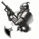 knight in armor fading into modern us soldier tattoo tattoo design idea