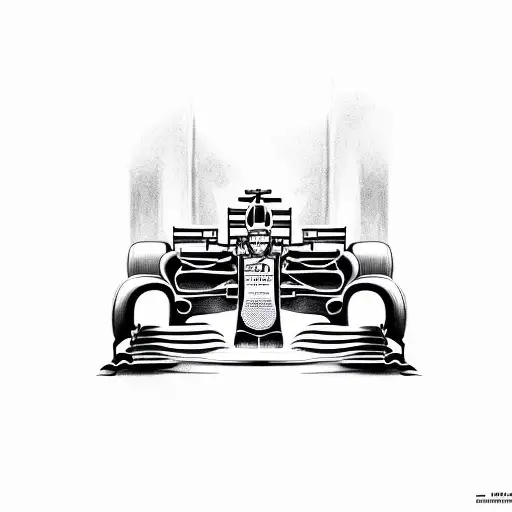 formula 1 car tattoo design idea