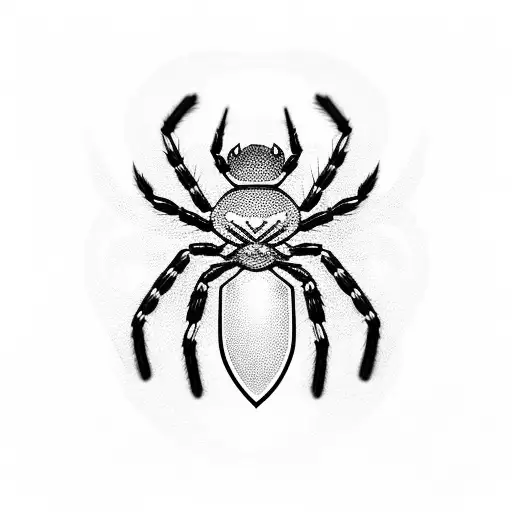 spider on heart tattoo design idea