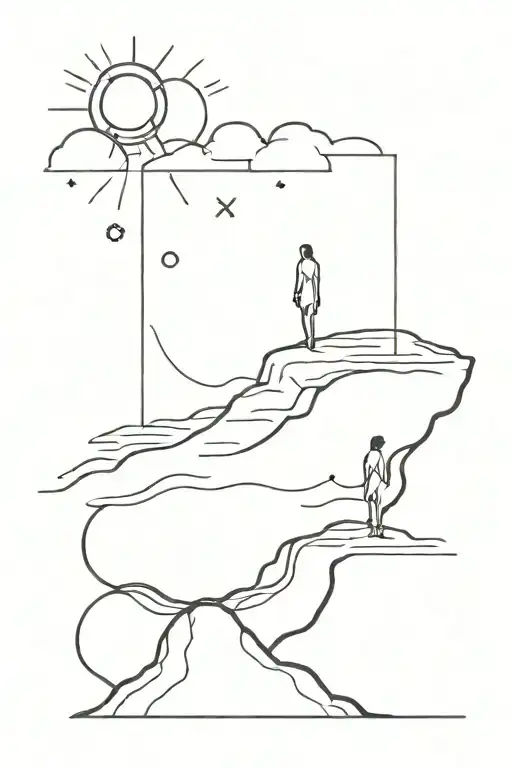 Walks on the stone, runs to the ocean, pearl of the sun I love you tattoo design idea