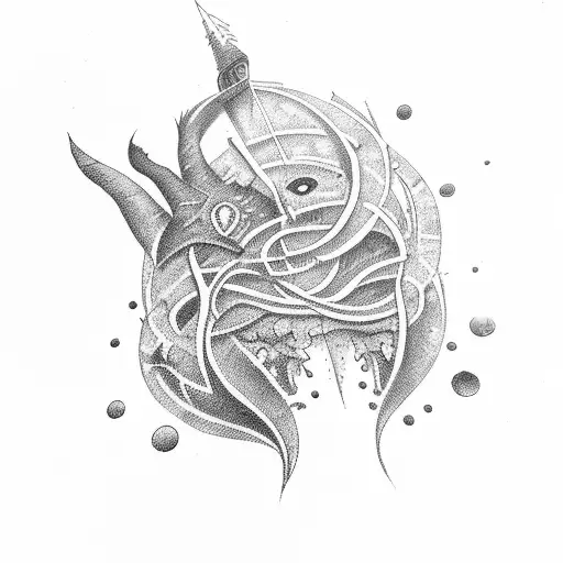 get on the bus in calligraphy tattoo design idea