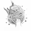 get on the bus in calligraphy tattoo design idea