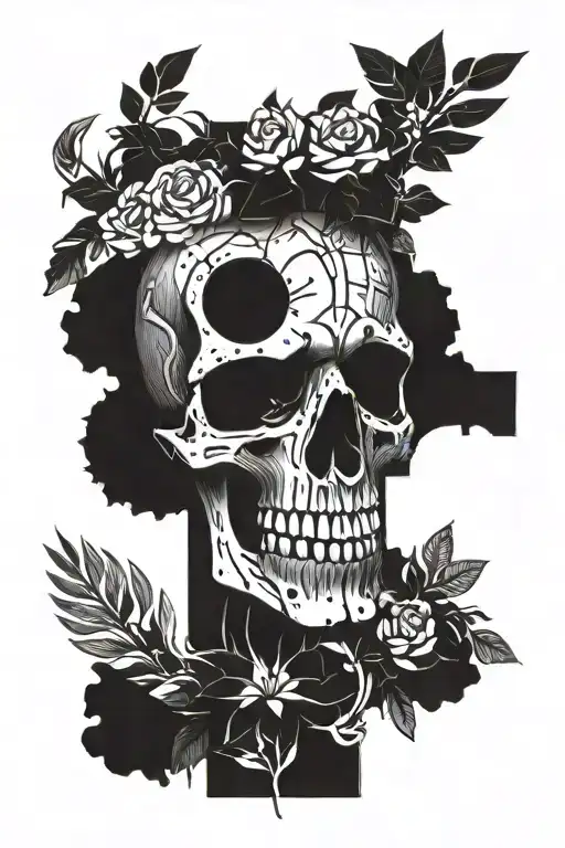 Incorporate the iconic skeleton hands from the Twenty One Pilots logo into a unique and abstract design tattoo design idea