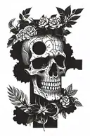 Incorporate the iconic skeleton hands from the Twenty One Pilots logo into a unique and abstract design tattoo design idea