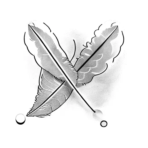 an open envelope with an inscription, next to it lies a black crow's feather and drops of blood flowing out with the Rom tattoo design idea