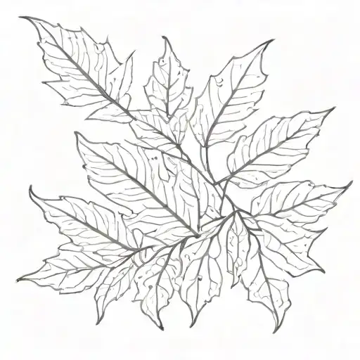 Leaves falling tattoo design idea