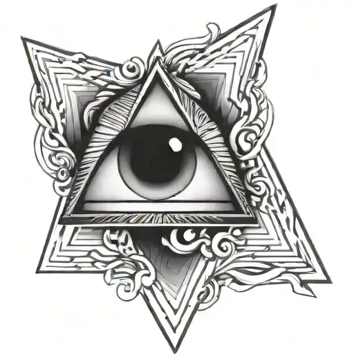 eye of providence triangle tattoo tattoo design idea