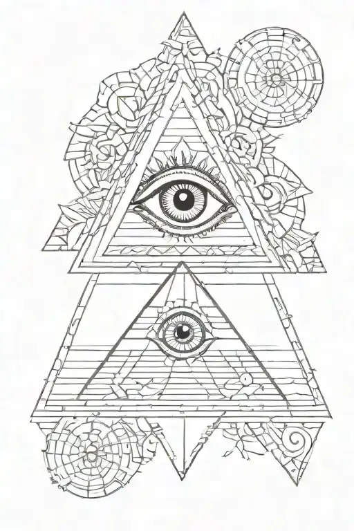 Eye of Providence Triangle tattoo design idea