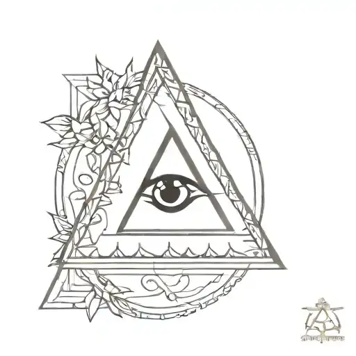 eye of providence triangle tattoo tattoo design idea