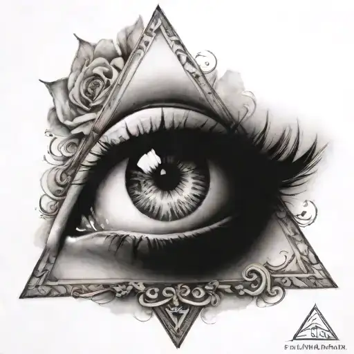 eye of providence triangle tattoo tattoo design idea