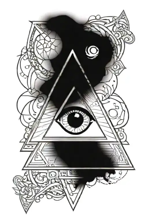 eye of providence triangle tattoo tattoo design idea