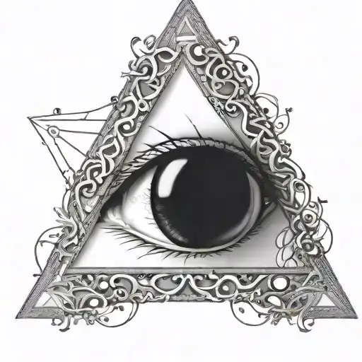 eye of providence triangle tattoo tattoo design idea