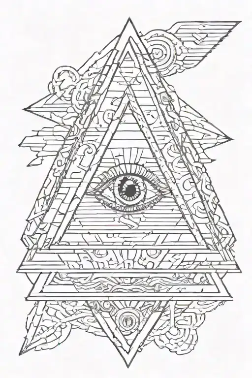Eye of Providence within a Triangle tattoo design idea