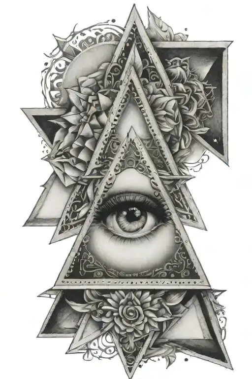 eye of providence triangle tattoo tattoo design idea