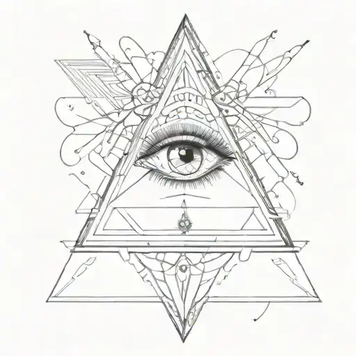 eye of providence triangle tattoo tattoo design idea