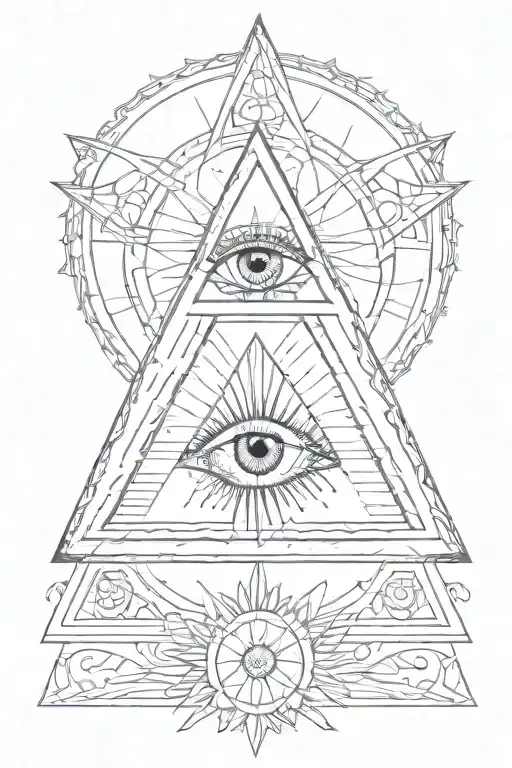 eye of providence triangle tattoo tattoo design idea