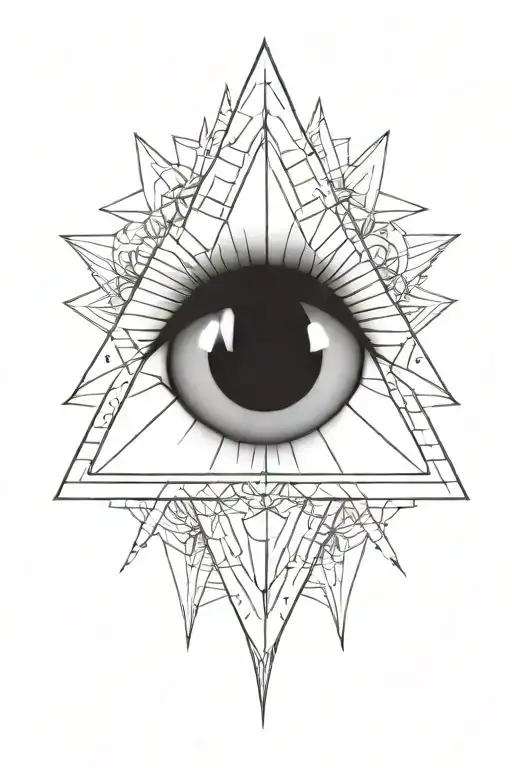 eye of providence triangle tattoo tattoo design idea