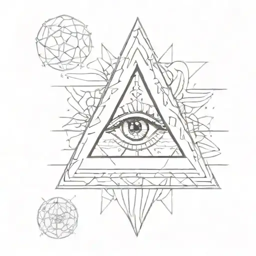 eye of providence triangle tattoo tattoo design idea
