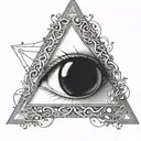 eye of providence triangle tattoo tattoo design idea