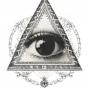 eye of providence triangle tattoo tattoo design idea
