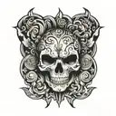 scar cover tattoo design idea