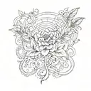 scar cover tattoo design idea