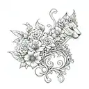 scar cover tattoo design idea