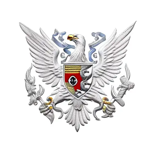 The Prussian Eagle, with the letters FR emblazoned on its breast, is the cap badge of The King’ tattoo design idea