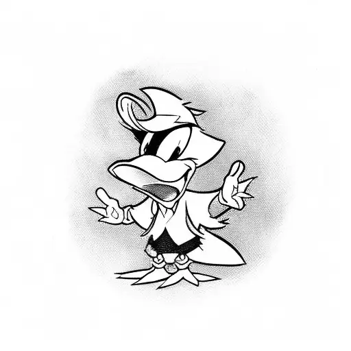 evil Donald duck  tattoo design idea
