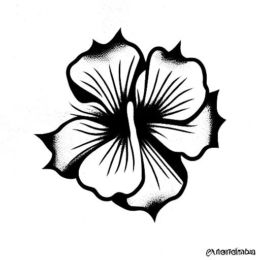 hawaiian hibiscus tattoo design idea