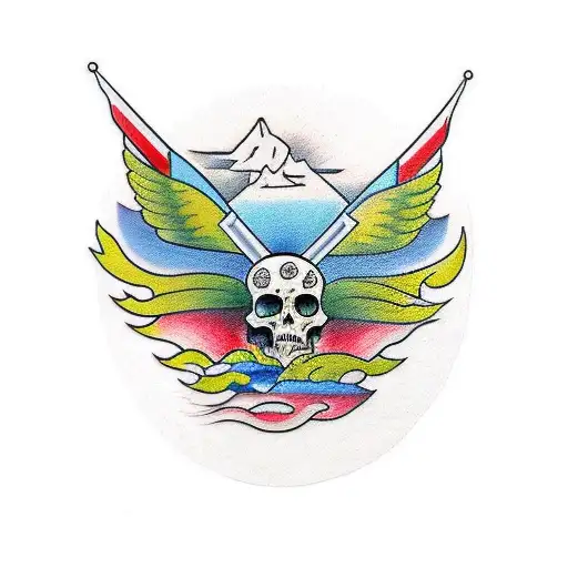 traditional style sheet of tattoos inspired by Radiohead tattoo design idea