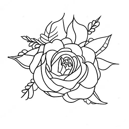 December, July, april, September, August birth flowers tattoo design idea