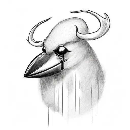 crow with the moo.  tattoo design idea