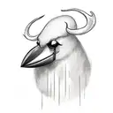 crow with the moo.  tattoo design idea