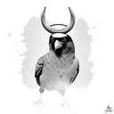 crow with the moo.  tattoo design idea