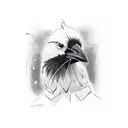 crow with the moo.  tattoo design idea