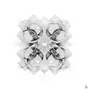 Geometric patern gradient fractal tattoo design idea