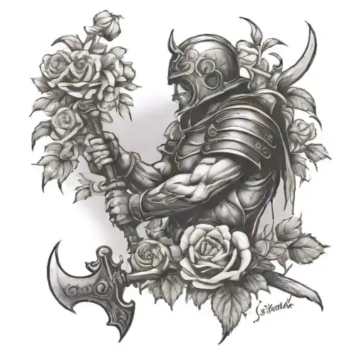 better to be a warrior in a garden than a gardener in a war  tattoo design idea