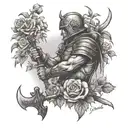 better to be a warrior in a garden than a gardener in a war  tattoo design idea