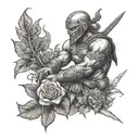 better to be a warrior in a garden than a gardener in a war  tattoo design idea